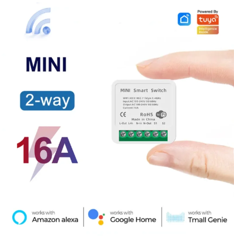 Smart Home Villa - Interruptor WiFi Mini 16A com Controle