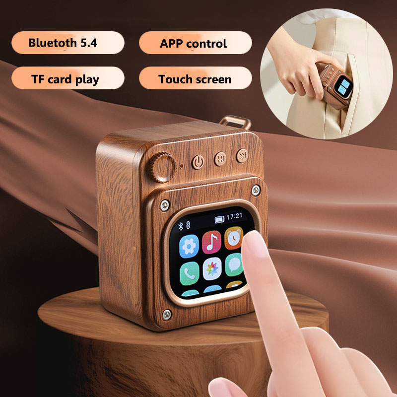 Smart Home Ynf - Mini bolso alto-falante bluetooth tela de