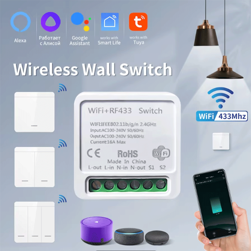 Smart Home Button - Interruptor de Luz Inteligente Tuya WiFi