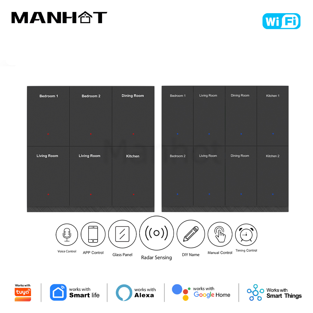 Smart Home Button - Interruptor Inteligente WiFi MANHOT DIY com