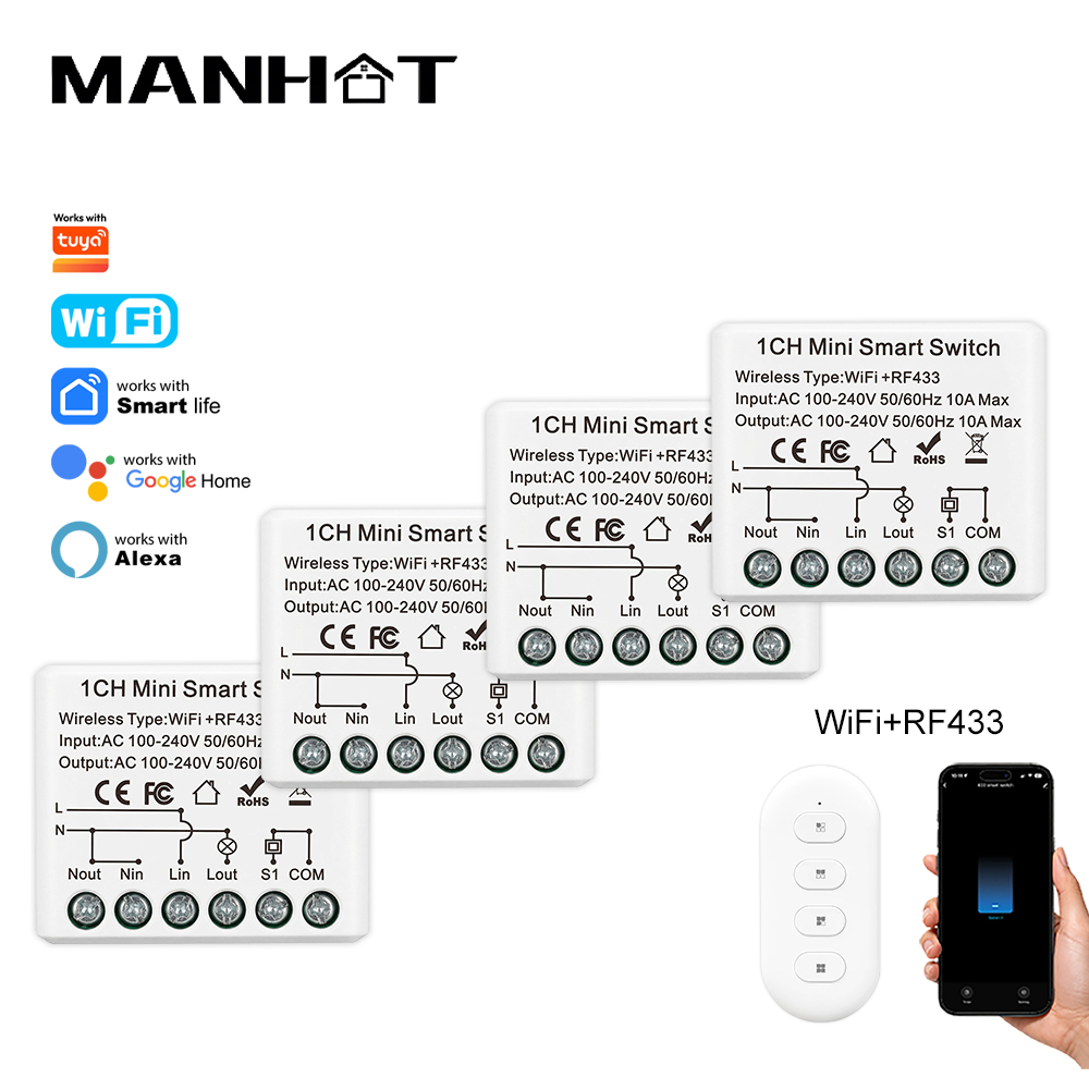 Smart Home Villa - Interruptor Inteligente Mini WIFI 10A com