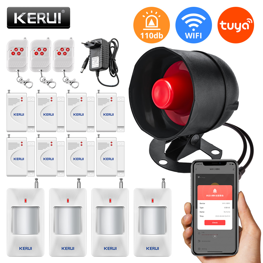 Smart Home Improvement - KERUI-Sistema de Alarme de Segurança Doméstica,