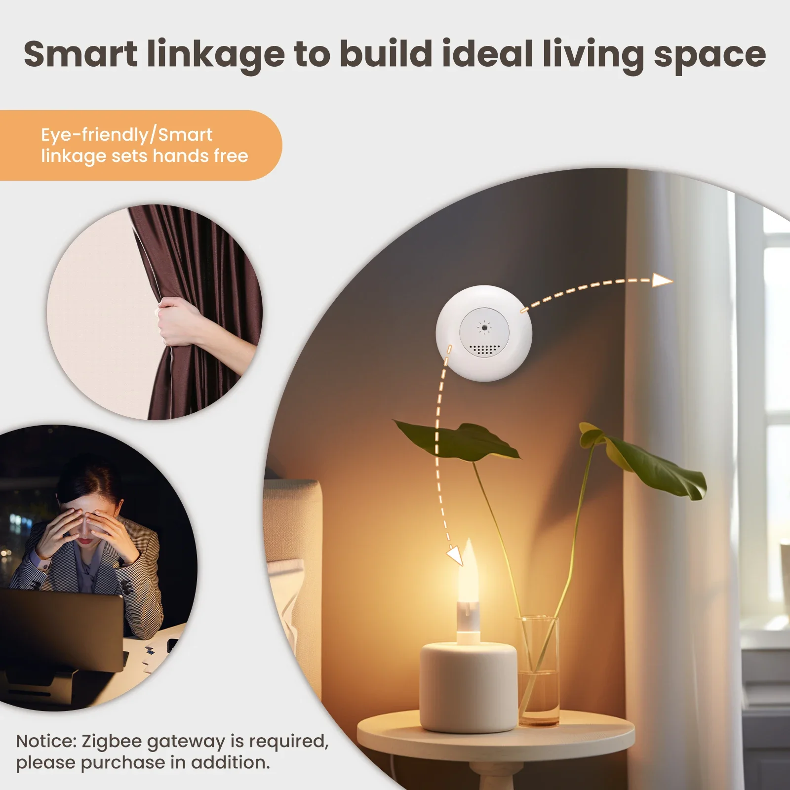 MOES Tuya Zigbee Sensor de luz - Smart Home Villa avaliação e preço