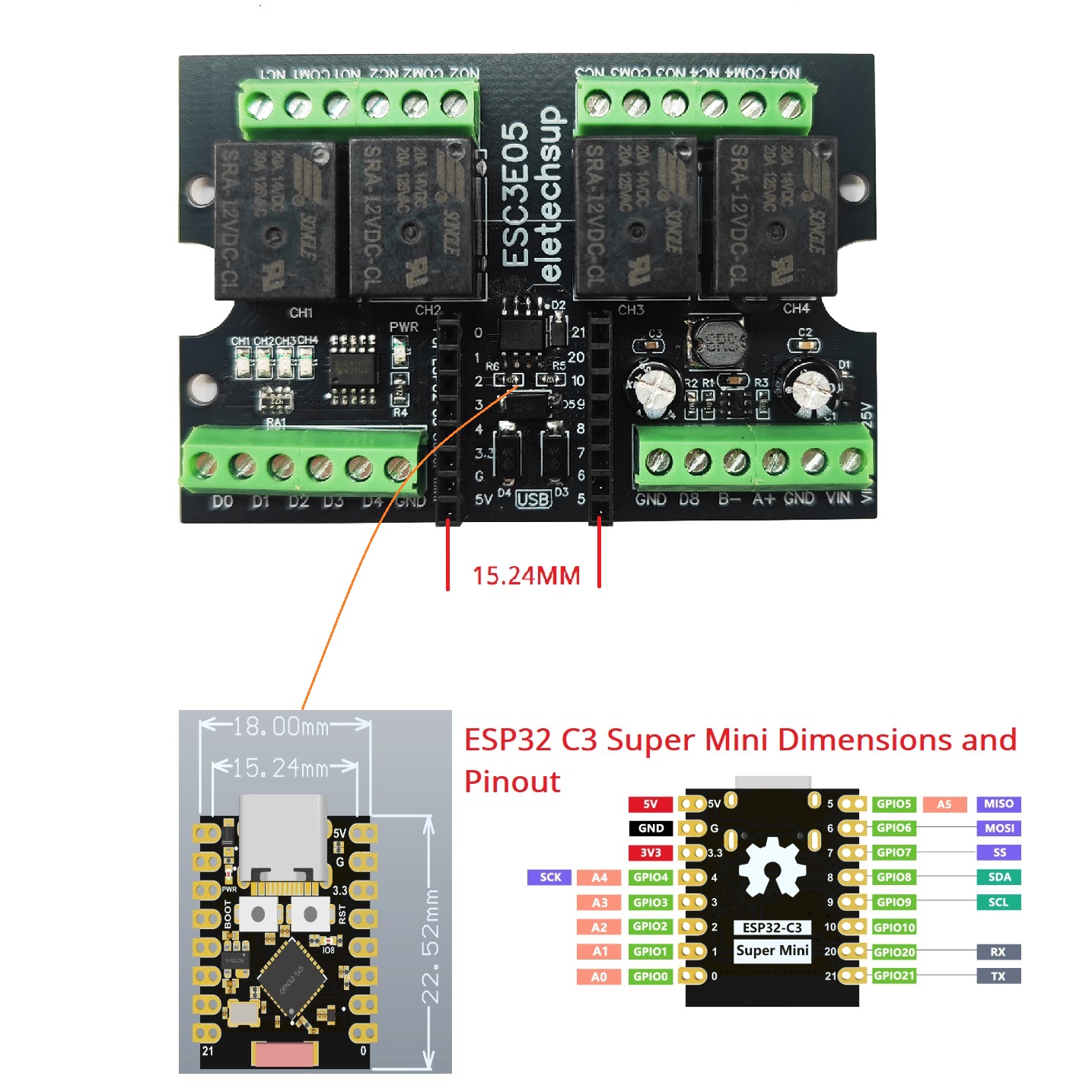 Placa de Relé Industrial ESC3B - Smart Home With Plc avaliação e preço