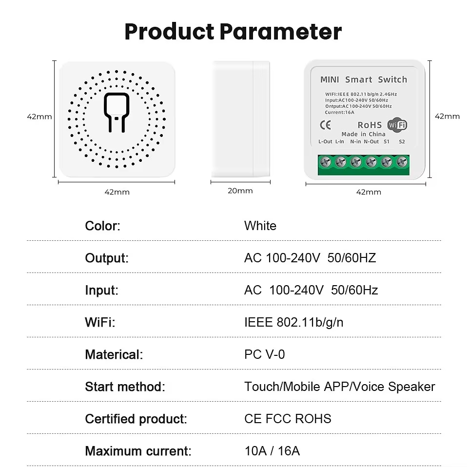 Interruptor WiFi Mini 16A com  - Smart Home Villa avaliação e preço